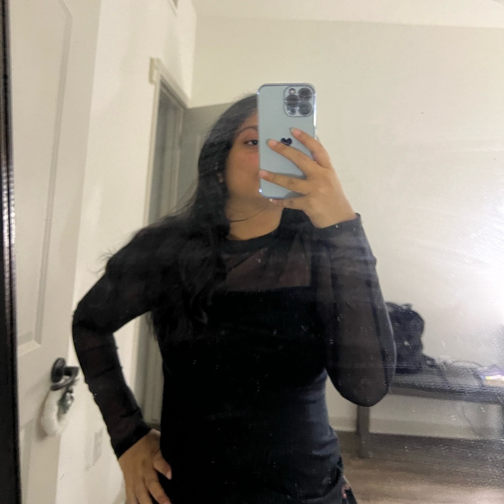 black mesh (net) top